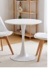 Tulip Round Dining Table White MDF Top 120 Dia